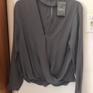 NWT -Forever 21 choker blouse